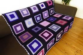 Crochet Blanket Throw Blanket Throw For Sofa Throw For Couch Etsy Crochet Throw Blanket Purple Throw Blanket Crochet Blanket