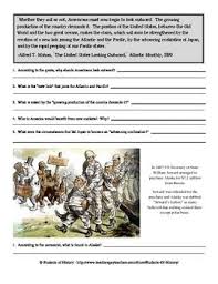 American Imperialism Packet With Primary Sources Readings American Imperialism Social Studies Middle School Teaching History