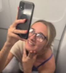 Woman's surprise after realising her plane seat