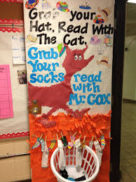 Dr seuss door decorating contest ideas. Door Decorating Contest For Dr Seuss Themed Read Across America Dr Seuss Classroom Decorations Elementary School Classroom Decorations Door Decorating Contest