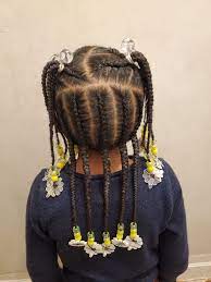 Come in a very broad collection that comprises incredible styles and designs, materials acrylic beaded drops ornamental acrylic beads 6mm white all colors hair charm aluminum micro beads for hair extensions baby blue. Yellow White Beads Little Kids Braids And Beads Kids Hairstyles Braids With Beads Kids Braids
