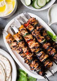 Dinner On The Grill Moroccan Spiced Chicken Kabobs With Whipped Feta Sauce Design Mom Superbowl Party Food Grilled Dinner Grilled Chicken Recipes