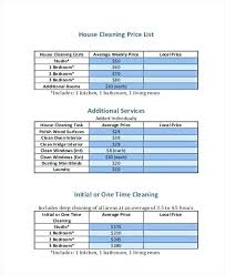 Deep Cleaning House List Price List Samples In Whole House Deep Cleaning Checklist House Cleaning Prices Cleaning Services Prices House Cleaning Services