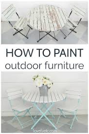 How To Paint Outdoor Furniture And Patio Furniture Materials To Use And Techniques Fo Painted Outdoor Furniture Pallet Furniture Outdoor Wood Patio Furniture