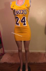Kobe bryant los angeles lakers 8 black nba basketball swingman jersey shirt. Pin By Dayris Ignacia On Black Girl Outfits In 2020 Nba Jersey Dress Jersey Dress Jersey Dress Outfit