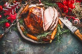 Perfect for christmas dinner or as a side dish! Christmas Ham Served With Roasted Vegetables And Festive Decorations Stock Photo Picture And Royalty Free Image Image 88171437