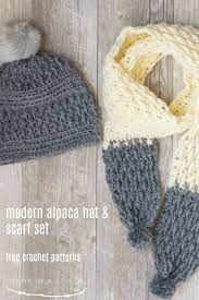 Alpaca Squishy Pom Beanie Crochet Hat Pattern Scarf Crochet Pattern Hat Pattern Crochet Hat Pattern