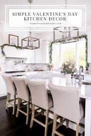 simple valentine's day kitchen decor