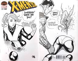 Frank Cho Brings Back The Outrage To His Kitty Pryde Colossus Sketch Covers Frank Cho Kitty Pryde Comic Books Art