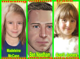 MISSINGPERSONS Madeleine McCann..Ben Needham..April Jones..MISSING WITHOUT  TRACE!