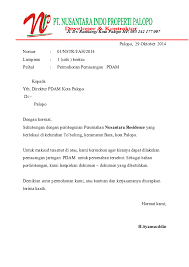 Pembukaan akaun bekalan air oleh penghuni tidak sah atau setinggan Contoh Surat Permohonan Pemasangan Jaringan Pdam Contoh Seputar Surat
