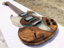 Guitar Made Of Wood And Epoxy Resin Guitar Kits Electric Guitar Kits Custom Guitars
