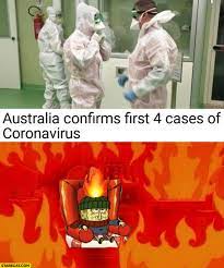 #corona humor #corona memes #coronavirus #covid19 memes #covid19 #online school. Australia Confirms First 4 Cases Of Coronavirus Spongebob Hell Starecat Com
