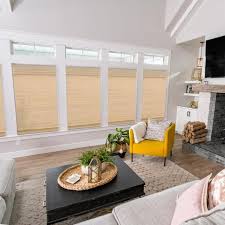 Enjoy the beauty of natural window coverings with bamboo shades from window blind outlet. Home Decorators Collection Modern Farmhouse Cut To Size Natural Multi Weave Cordless Light Filtering Bamboo Shade 31 In W X 72 In L 2258131e The Home Depot
