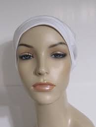 Cozy Stretch Knit White Sleep Cap, Cancer Hat, Hair Loss Nurse Veterinarian  Scrub Hat Alopecia W/ponytail Openinghandmade