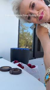 Another lovely batch of artificial mums from Hobby Lobby! A low-maintenance  choice for me this year. To be honest, I've struggled to keep fresh mums  thriving...all that trimming of wilted blossoms!