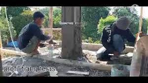 Pemberian warna abu abu tua akan. Profil Tiang Teras Youtube