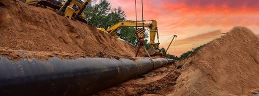 The expansion of steel pipeline networks is the backbone of the CGD business., AI generated