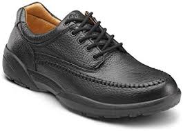 dr comfort mens stallion black diabetic casual shoes