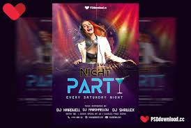 All white party flyer template psd would be just the perfect choice for your next party. Get Free Night Party Flyer Template Freedownloadpsd Com