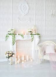 Shabby Chic Fireplace Mantle Photography Backdrop Candles Shabby Chic Fireplace Living Room Candles Candles In Fireplace