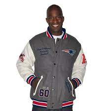 Nfl Vintage Varsity Jacket With Leather Sleeves Patri Vintage Varsity Jacket Jackets Leather Coat