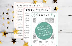 The incidence of fraternal twins varies by race: Twin Baby Shower Planner Twin Pregnancy Printables Twiniversity Etsy Shop