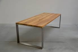 edelstahl untergestell quader 10x2cm beispiel holztisch eiche holztisch esstisch esstisch holz