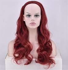 Wine Red Womens Long Wips Curly Hairstyle Spiral Curls Haircut 3 4 Bangs Hair Wine Red Click Image For Curly Hair Styles Hairstyles With Bangs Spiral Curls