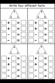Fact family worksheets help your students to begin to see the relationship between numbers and number bonds. Numbers Fact Family Free Printable Worksheets Worksheetfun