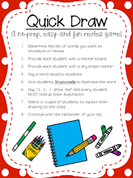 Quick Draw A Great Way To Review Or Introduce Vocabulary Spelling Basically Any Concept Check Out This Freeb Vocabulary Activities Vocabulary Quick Draw