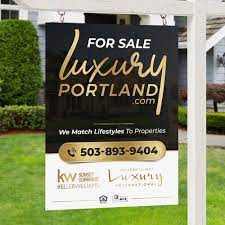 Collection by realty studio design. Create A Luxury Real Estate Sign Signage Contest 99designs