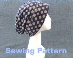 Roll Up Cuff Slouchy Jersey Beanie Sewing Pattern Pdf Cancer Etsy Hat Patterns To Sew Sewing Patterns Cancer Hats