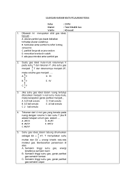 Teori kinetik gas dan termodinamika. Ulangan Harian Teori Kinetik Gas