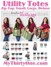 2019 Utility Totes Zip Top Small Large Deluxe Every Size For Every Need See Mythirtyone Com Thirty One Utility Tote Thirty One Gifts