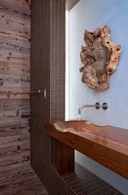 Want to up the sustainability factor of your bathroom remodel? Open Flow Modern Dwelling In Venice Beach Rustic Bathroom Vanities Wood Sink Duchateau Floors