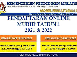 Panduan public.moe.gov.my pendaftaran murid darjah 1 di negeri semenanjung malaysia dan cara membuat permohonan daftar darjah satu secara online serta dokumen berikut dikongsikan cara membuat permohonan murid tahun satu (daftar tahun 1) atau darjah 1 sekolah rendah kerajaan. Permohonan Daftar Anak Darjah 1 Tahun 2021 2022 Edu Bestari