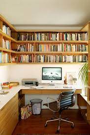 How To Make A Small Room Look Bigger 25 Tips That Work Home Library Design Small Home Library Design Home Office Design