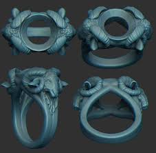 Ring For Ram 3d Print Model 3dprinting Print Models 3d Printed Jewelry 3d Printing
