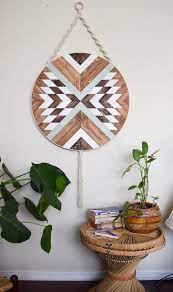 Arise Wood Wall Art Macrame Wall Hanging Boho Wood Art Round Wooden Wall Art Modern Wood Art Wood Wall Art Wooden Wall Decor Wood Wall Texture