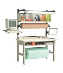 Custom Packaging Station Workbench Home Office Decor White Laminate