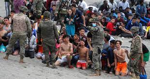 The high number of asylum seekers forced the government to deploy troops to tackle the crisis. A2lc6qutck3 4m