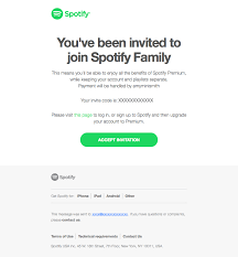 Spotify Sent This Email With The Subject Line You Ve Been Invited To A Spotify Family This Is A Cl Mail Template Email Design Inspiration Email Invitation