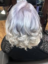 Shadow Root Using Matrix Loved Doing This One Icy Blonde Hair With Lilac Roots Icy Blonde Hair Icy Blonde Lilac Shadow
