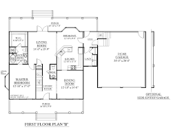 House Plan 2109 B Mayfield B First Floor Plan Colonial Cottage 1 1 2 Story Design With Thre Cape House Plans Master Bedroom Plans Single Level House Plans