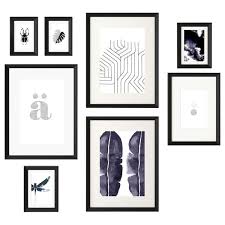 Knoppang Frame With Poster Set Of 8 Black Ikea Wall Collage Ikea Frames Frames On Wall
