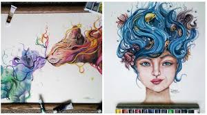 Cat air biasa disebut juga sebagai aquarel. Lukisan Warna Warni Goresan Cat Air Dan Pensil Gambar Global Liputan6 Com