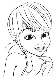 Marinette Dupain Cheng From Miraculous Ladybug And Cat Noir Coloring Pages Ladybug Coloring Page Miraculous Ladybug Fan Art Drawings