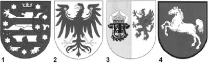 Nachdem vorpommern zum land dazugekommen war, wurde nach einem neuen wappen gesucht. Frage 371 Welches Wappen Gehort Zum Bundesland Mecklenburg Vorpommern Einburgerungstest Online De Alle 300 Fragen Mit Antworten