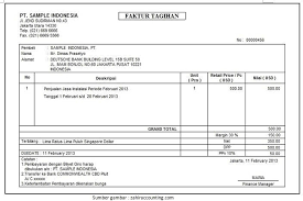 Download contoh desain faktur invoice tagihan untuk bisnis perusahaan. Contoh Invoice Tagihan Faktur Penjualan Pembelian Template Excel